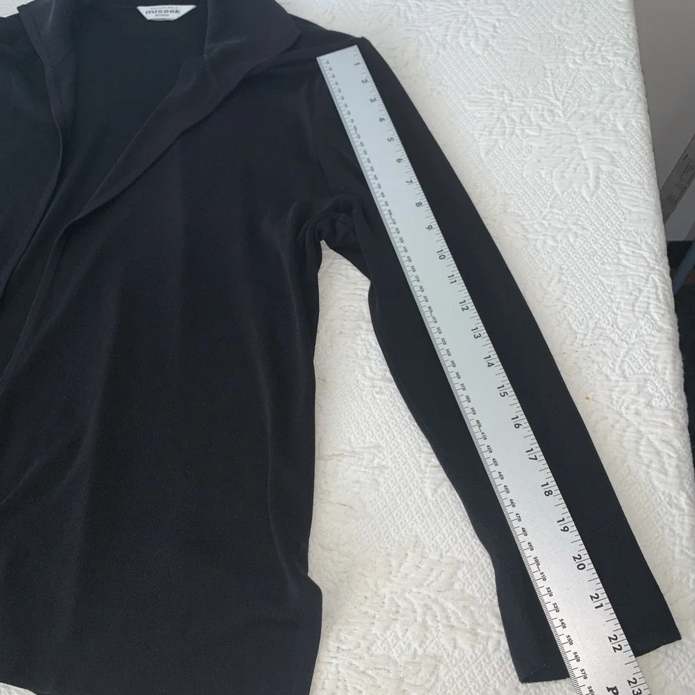 Exclusively Misook Cardigan Womens 1X Open‎ Front Sweater Tunic Office - Picture 6 of 6